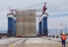 Extension du port en eau profonde de Kribi: mise à l’eau du Premier caisson