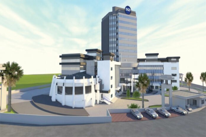 Maquette du futur immeuble-siège de la Direction Générale des Douanes