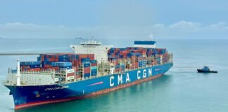 Port de Kribi : Le terminal à conteneurs accueille le CMA CGM Zephyr (15 000 EVP) et confirme la position de son terminal